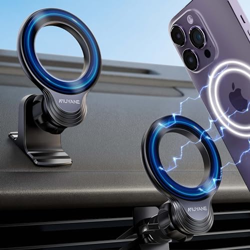 Revolutionary Mag-Safe Car Phone Mount for i Phone 15/14/13/12 Mini – Ultimate Dual Dash & Air Vent Magnetic Holder for Enhanced Stability and Safety – Seamless Installation, Elegant Design, and Unmatched Grip for Hands-Free Navigation and Connectivity