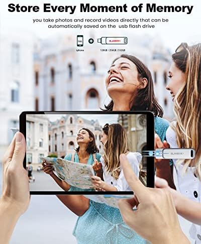 MFi Certified 128 GB Photo Stick – High-Speed USB Flash Drive for i Phone, i Pad, Android & PC | Ultimate External Storage Solution with Dual Interface for Effortless Data Transfer and Backup