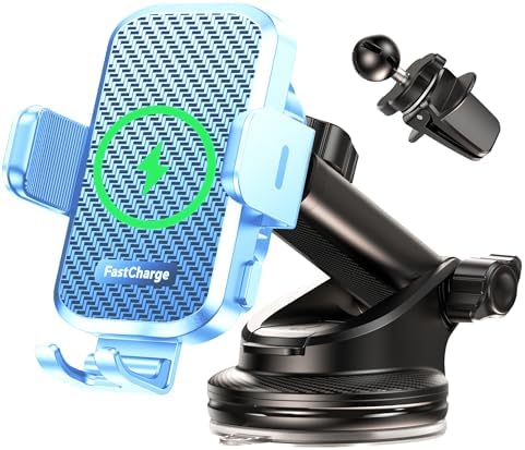 Universal Auto Clamping Phone Holder for Car – CHGeek 360° Rotating Mount for i Phone 15/14/13/12 Mini & Samsung Galaxy – Effortless One-Handed Use, Enhanced Safety, and Durable Design for Seamless Driving Experience