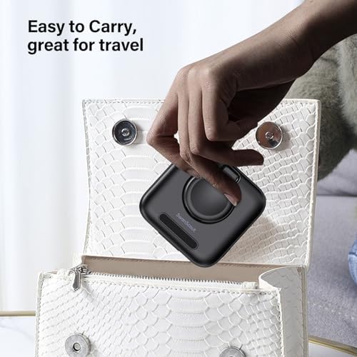 Ultra-Compact Wireless Charger for Samsung Galaxy Watches – 1800 m Ah Power Bank for Series 7, Ultra, 6, 5, 4, 3, Active 2 – Sleek Tech Grey Design for Fast, Cordless Charging Anywhere – Essential Travel Companion for Professionals and Adventurers