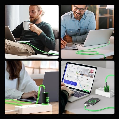 4-in-1 Universal Multi USB Charging Cable – 240W Max Fast Charger Cord with Multiple Connectors for iPhone 16/15/14/13, iPad, Samsung, MacBook, Tablets & More (Black, 6.6Ft) – Enhanced Compatibility and Speed