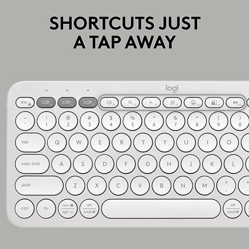 Logitech Pebble Keys 2 K380 s: Versatile Multi-Device Bluetooth Wireless Keyboard with Customizable Shortcuts, Slim & Portable Design for Ultimate Productivity Across Windows, mac OS, i Pad OS, Android, and Chrome OS – Tonal Graphite Finish for Style and Comfort