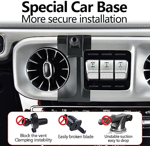 Premium Car Phone Holder Mount for Benz G-Class (2019-2024) – Custom-Fit Smartphone Accessory for AMG G63, G500, G55 W463 – Enhanced Safety with Adjustable Viewing Angles and Tool-Free Installation – Perfect Interior Upgrade for Modern Drivers