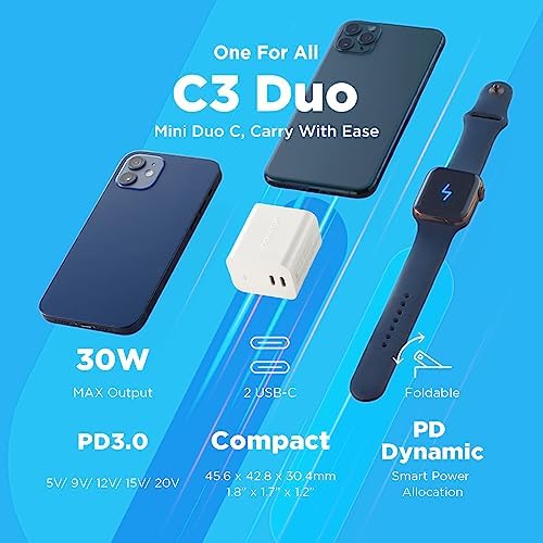 Experience Unmatched Charging Efficiency with Innergie SE3 30 W USB-C Fast Charger – Versatile Power Adapter for i Phone 16, Samsung S24, Mac Book Air & More – Advanced SFC 2.0, PD 3.0, QC 4+ Compatibility with Safety Features for Optimal Device Protection – Compact & Portable Design for On-the-Go Power Solutions – Elevate Your Charging Experience Today!