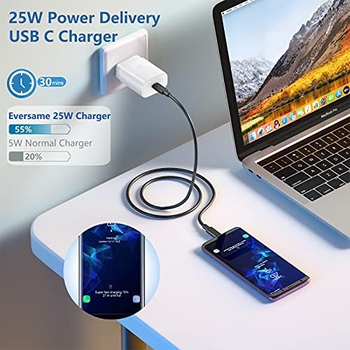 25 W USB C Charger Block 2-Pack – Super Fast Charging Power Adapter for i Phone 16/16 Plus/16 Pro/16 Pro Max/15/14/13/12, i Pad & Air Pods – Optimal Power Delivery & High Compatibility for Home and Travel Use