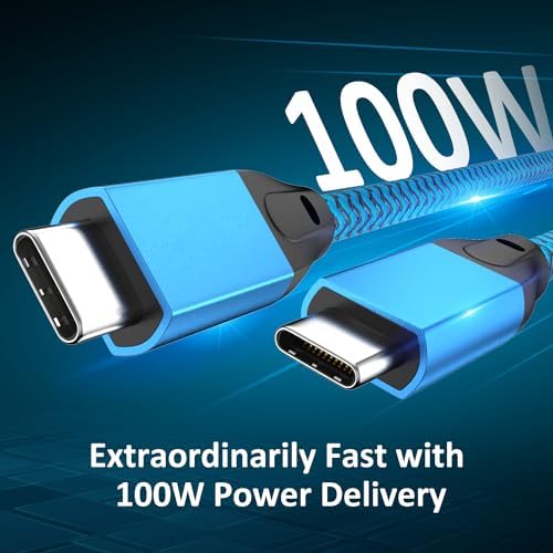 Experience High-Speed Connectivity with Use Bean USB C to USB C Cable – 100 W Fast Charging & 20 Gbps Data Transfer – 15 FT Dual Pack for Mac Book Pro, Galaxy S25 Ultra, i Pad Mini 6, and More – Enhanced 4 K Video Output for Ultimate Performance and Compatibility