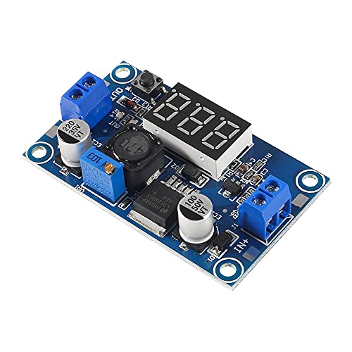 Efficient 8-Piece LM2596 Adjustable Buck Converter Module – Versatile DC Voltage Regulator for Precision Power Management from 4 V-40 V to 1.25 V-37 V with LED Voltage Display for Seamless Electronic Project Integration and Optimal Energy Efficiency