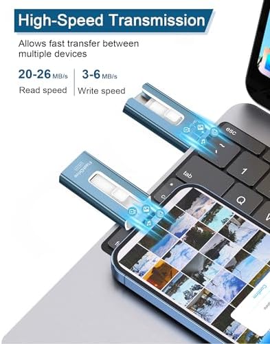 256 GB High-Speed USB Flash Drive for Phones & Tablets – Ultimate Photo & Video Storage Solution with Enhanced Compatibility & Plug-and-Play Convenience (Sleek Black Design)