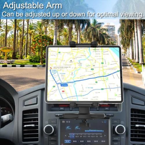 Universal 360-Degree Adjustable Car CD Slot Mount for Tablets and Smartphones – Hands-Free Convenience for Safe Driving and Easy Navigation