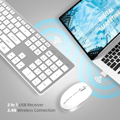 Experience Ultimate Comfort with the BFRIENDit Ultra-Quiet Wireless Keyboard – Sleek 2.4 GHz Connection for Mac & Windows, Slim Chocolate Key Design for Effortless Typing and Enhanced Productivity, Perfect for Home, Office, and Smart TV Use – Effortless Connectivity Meets Stylish Functionality