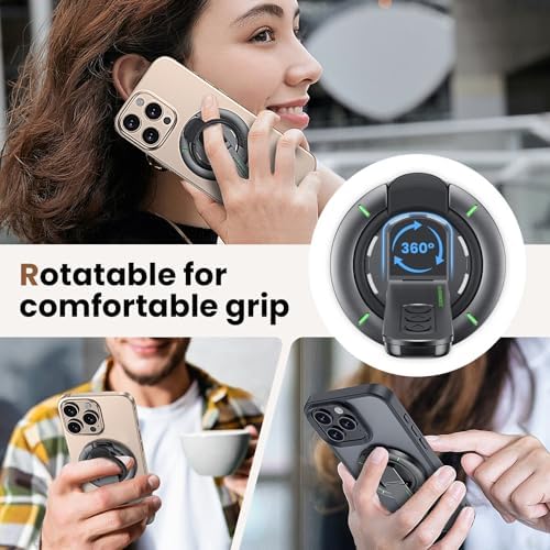 Revolutionary Two-Sided Magnetic Phone Grip Holder: Ultimate Mag Safe-Compatible Kickstand for i Phone 16 Pro Max, 15, 14, 13, and 12 – Unmatched Grip, Versatile Attachment, and Effortless Hands-Free Viewing Experience