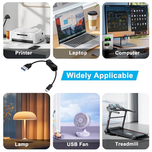 Premium USB C to USB Cable with On/Off Switch – High-Speed 5 Gbps Data Transfer & Power Supply for Laptops, PCs, Phones, and Cars (1.5 m / 4.9 FT) – Versatile Connectivity Solution for Enhanced Efficiency and Convenience