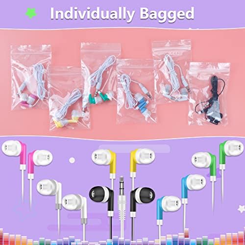 Transform Your Classroom Experience with 100-Pack Colorful Kids Earbuds – Durable Wired Headphones for Students – Perfect for Chromebooks, Laptops, and PCs – Comfortable In-Ear Design for Enhanced Learning and Engagement