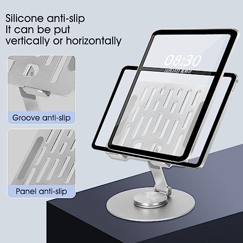 Versatile Adjustable Metal Tablet Stand – Foldable Height-Adjustable Holder for Tablets Up to 12 Inches, Perfect for i Pads and More – Sleek Black Finish for Ultimate Style and Stability in Any Workspace