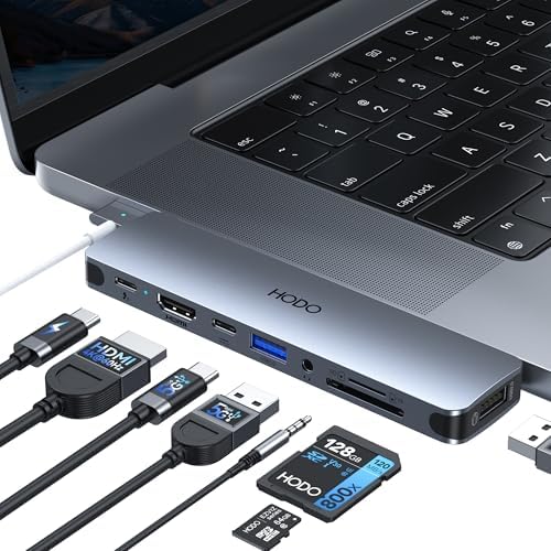 Unlock Your Mac Book’s Full Potential with the Premium 8-in-2 USB C Hub HDMI Adapter – Ultimate Thunderbolt 3 & 10 G USB Data Ports, Stunning 4 K Output, and Sleek Compact Design for 2018-2025 Mac Book Pro & Air Models – Effortless Connectivity, Fast Transfers, and Seamless Streaming for Professionals on the Go!