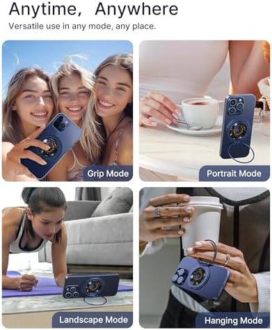 typecase Folding Phone Stand: Foldable Smartphone Holder for Desk – Ultra Thin Adjustable Kickstand – Magnetic Phone Grip Home Desk Accessories Compatible with Phone Tablets – Enhanced Compatibility and Speed