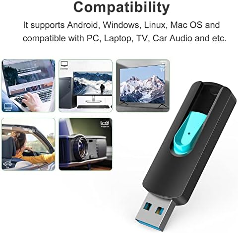 Vibrant 5-Pack Aiibe 128 GB USB Flash Drives – Colorful Memory Sticks for Effortless Data Storage and Transfer | Reliable USB 2.0 Compatibility for Students and Professionals | Perfect Portable Solution for Secure File Management