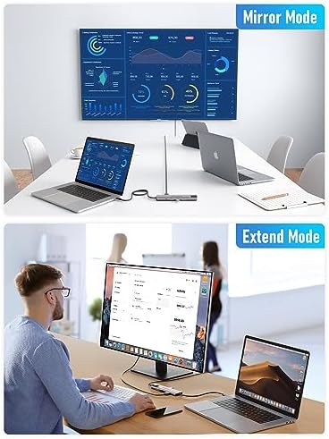 Enhance Your Workflow with Lemorele 9-in-1 USB C Hub Multiport Adapter – Gigabit Ethernet, 100 W PD Fast Charging, 4 K HDMI Output, 3 USB 2.0 Ports, 5 Gbps USB C Data Transfer, SD/TF Card Reader – Perfect Docking Station for Mac Book, Lenovo, HP & Dell Laptops