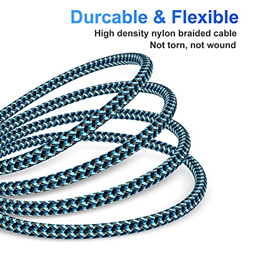 Ultimate i Phone Charger Cord Set – 4 Pack (1.5/3/6/6 FT) | MFi Certified Lightning Cables for Fast Charging | Compatible with i Phone 13, 12 Pro Max, Mini, 11 Pro, XS, XR, X, 8, 7 Plus, 6 s, 6 SE (2020), i Pad, i Pod | Durable Nylon Braided Design for Tangle-Free Convenience | Elevate Your Charging Experience with Enhanced Compatibility and Speed