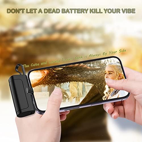 Compact 4800 m Ah Mini Power Bank Charger for USB-C and i Phone – Fast Charging, Direct Plugin Design for On-the-Go Power, Stylish White Color for All Users – Perfect for Students, Professionals, and Travelers
