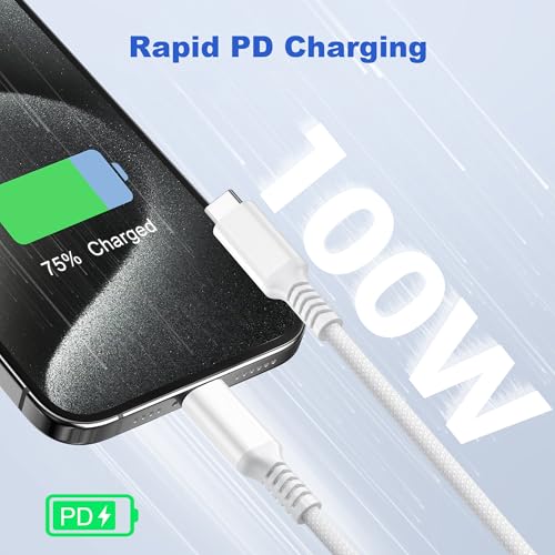 Basesailor iPad Mini 7 Charger Cable 10FT,USB C to USB C Cord 100W with USB Adapter,Fast Power Delivery Charging Cord for Apple iPhone 16 15 Pro Max Plus,iPad 10th Air 4th 5th Generation,AirPods 4,S24 – Enhanced Compatibility and Speed