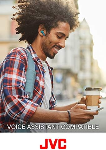JVC Gumy True Wireless Earbuds – Bluetooth 5.0, IPX4 Water-Resistant with 15-Hour Battery Life – Comfortable Fit for Active Lifestyles, Sleek Design for Everyday Use – Premium Sound Quality and Touch Control Features for Seamless Listening Experience