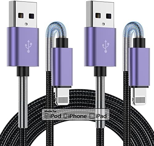 10-Foot Apple MFi Certified USB C to Lightning Charging Cable – Dual Pack High-Speed i Phone Charger for 14/13/12 Series and i Pad – Durable Long Charging Cord for Ultimate Convenience and Flexibility