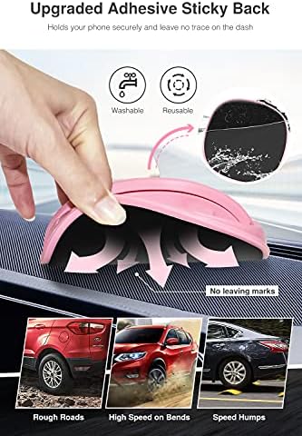 Loncaster Universal Dashboard Car Phone Holder Mount – 2 Pack Ultra-Stable Silicone Cradle for Hands-Free Use, Compatible with i Phone & Most Smartphones, Effortless Installation, 360-Degree Viewing Angles, Essential Car Accessory for Safe Navigation and Calls