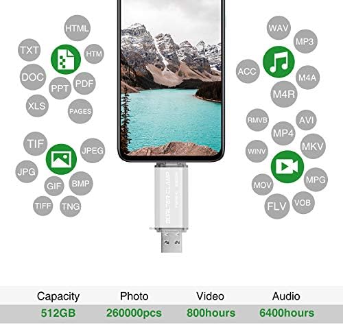 High-Speed 512 GB Dual Port USB 3.0 Type C Flash Drive – Versatile OTG Memory Stick for Android Smartphones & PCs, Compatible with Samsung Galaxy S10/S9/S8/Note 9, LG, Google Pixel – Compact & Stylish Red Design for Effortless File Transfers