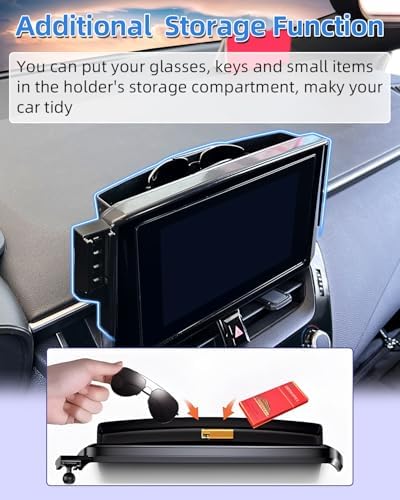 Upgrade Your Toyota Tundra or Sequoia Driving Experience with the 360° Rotating Mag Safe Phone Holder – Premium Dashboard Mount Designed for 2020-2025 Models, Ensures Safety, Accessibility, and Sleek Aesthetics Without Air Vent Obstruction
