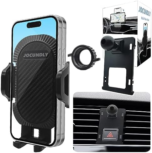 VW Golf R & GTI Car Phone Mount | Thick Case Compatible Air Vent Holder | Universal Mobile Cradle for Safe Navigation | 360-Degree Adjustable Viewing Angle | Easy Install Auto Accessory for All Phones | Enhance Driving Experience with Secure Smartphone Integration