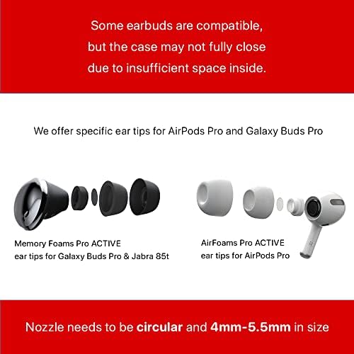 Ultimate Comfort Memory Foam Ear Tips with Patented Silicone Shield for Sony WF-1000 XM5, WF-1000 XM4, Powerbeats Pro 2, and More – Custom Fit Replacement Solution for Enhanced Sound Isolation and Listening Experience (SML)