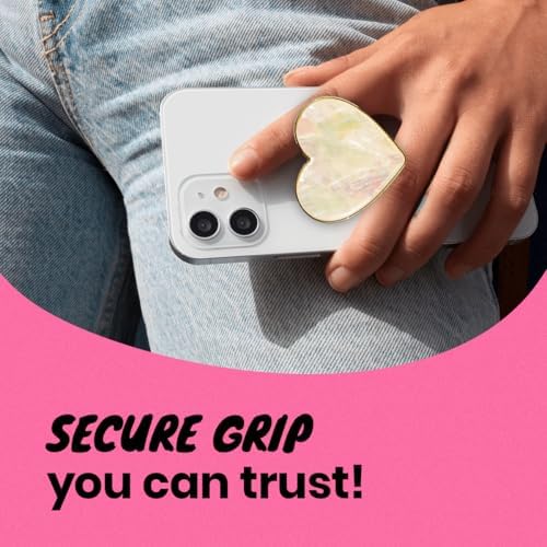 Chic Natural Seashell Heart-Shaped Phone Grip and Stand – Elegant Crème Mobile Accessory for Smartphones and Tablets – Ideal Collapsible Holder for Trendsetters Seeking Style and Functionality – Durable, Portable Design for Effortless Hands-Free Viewing