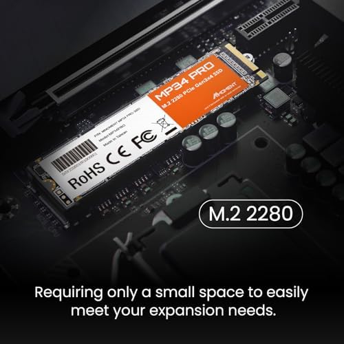 MMOMENT MT34 1 TB PCIe Gen3 NVMe M.2 2280 SSD – Supercharge Your Laptop and Desktop Performance with Blazing Fast 2000 MB/s Read Speeds for Gaming, Video Editing, and Efficient Data Management | Upgrade Your Storage Experience with Enhanced Compatibility and Reliability
