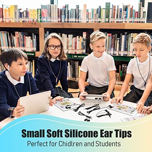 Macarrie 200 Pack Wired Earbuds – Vibrant Classroom & Office Headphones with 3.5 mm Compatibility – Individually Bagged for Hygiene & Seamless Distribution – Lightweight & Durable Design for All-Day Comfort – Ideal for Lectures, Music Listening, and Conference Calls