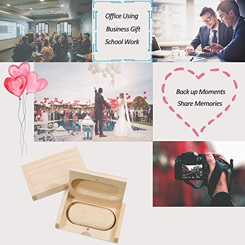 Elegant Maple Wood USB 3.0 Flash Drive – 32 GB Super-Speed Jump Drive Box by FEWINA, Perfect Gift for Photographers, Stylish Data Storage Solution for Weddings, Anniversaries, and Birthdays, Unique Wooden USB Stick with Enhanced Compatibility