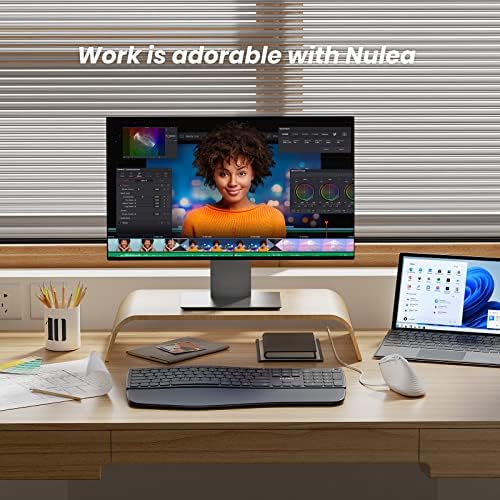 Nulea M504 Ergonomic Wired Vertical Mouse with 4 Adjustable DPI Settings and 11 RGB Lighting Modes – Ultimate Comfort and Precision for Laptop, PC, Desktop, and Mac Users