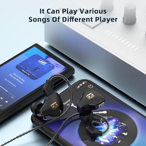 YINYOO KBEAR KS1 Wired In-Ear Monitors – Premium High-Resolution Noise-Canceling Earbuds for Musicians and Audiophiles – Unmatched Bass Performance and Crystal Clear Audio – Ergonomically Designed for Comfort and Wide Device Compatibility – Ideal for Live Performances and Everyday Listening