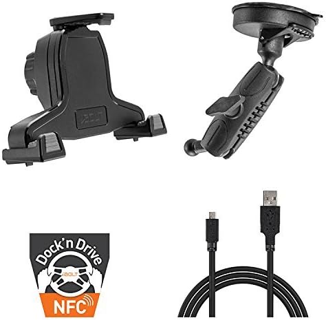 Revolutionize Your Travel with the i BOLT x Pro Dock NFC Bizmount – Heavy-Duty Phone Holder with Superior Suction Power & 2 m Micro USB Charger for Windshield and Dashboard – Ideal for Fleet Managers, Commuters, and Heavy-Duty Vehicles – Unmatched Stability & Universal Compatibility for All Smartphones