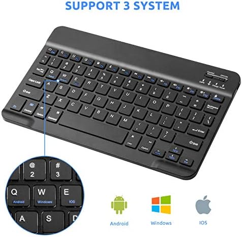 Elevate Your Typing Experience with the Amazon Fire HD 10 Bluetooth Wireless Keyboard – Ultra-Slim, Portable Design with Long-Lasting Rechargeable Battery for Enhanced Compatibility and Effortless Productivity on the Go