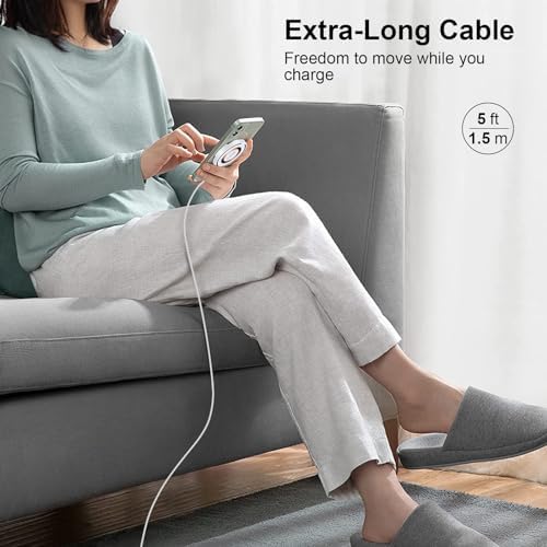 Revolutionary 15 W Magnetic Fast Wireless Charging Stand – Effortless Power for i Phone 15/14/13/12 and Qi Devices, Sleek Design for Hands-Free Use and Optimal Alignment, Compact & Portable Charging Solution