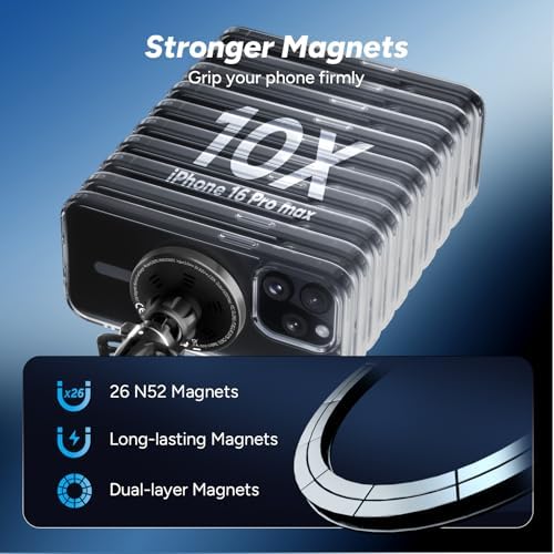 for Magsafe Car Mount, 15W Magnetic Wireless Charger for iPhone, Magsafe Air Vent Car Holder Charger for iPhone 16 Pro Max/16/15/14 13 12, Samsung S25/S25+/Ultra, LED RGB Design – Enhanced Compatibility and Speed