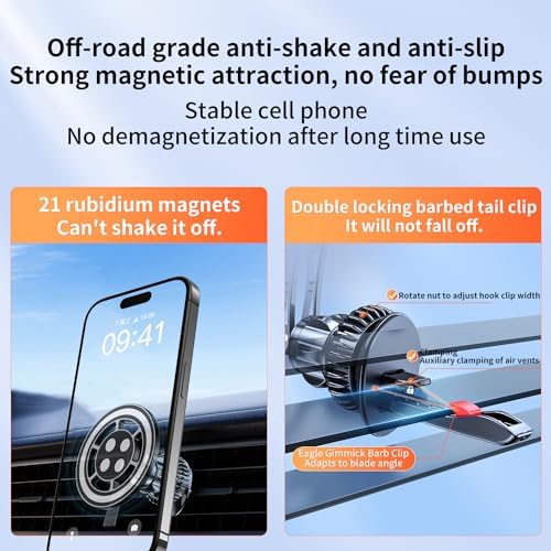 Ultimate Magnetic Car Phone Holder – Premium Aluminum Air Vent Mount for Effortless Hands-Free Navigation – Universal Fit for All Smartphones – Enhance Driving Safety with Advanced Magnetic Suction Technology – Compact Design for Streamlined Dashboard Use – Quick and Easy Installation for a Superior Driving Experience