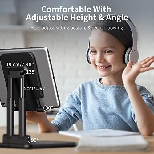 Adjustable & Foldable Tri Pro Tablet Stand – Sturdy Holder for i Pad, Tablets & Portable Monitors (7″-15.6″) – Compact Design Boosts Productivity and Comfort for Home or Office Use