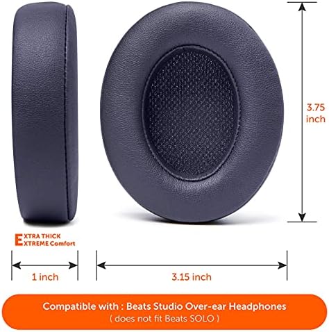 Upgrade Your Audio Experience with WC Wicked Cushions Replacement Ear Pads for Beats Studio 2 & 3 – Retro 90’s White | Luxurious PU Leather & Enhanced Foam for Optimal Sound Isolation | Perfectly Fits B0501 & B0500 Models | Not Compatible with Beats Solo | Enhanced Adhesive for Maximum Durability and Longevity