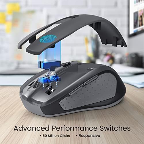 Elevate Your Workflow with the D-09 Wireless Mouse – Ergonomic USB Cordless Design, 5-Level 2400 DPI Precision, 16-Month Battery Life, Perfect for PC, Mac, and Chromebook Users – Convenient 2-Pack for Enhanced Productivity and Ultimate Comfort