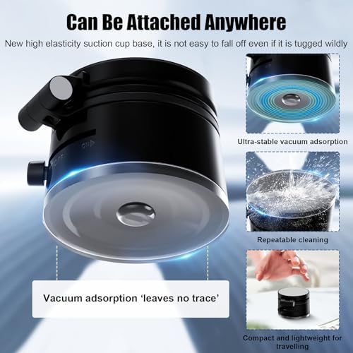 OneNine Upgraded Vacuum Magnetic Car Phones Holder, Vacuum Suction Magnetic Phones Holder, Suction Cup Mount for MagSafe Cell Phone Holders, Hands-Free Cell Phone Holder for Car, Gym, Mirrors – Enhanced Compatibility and Speed