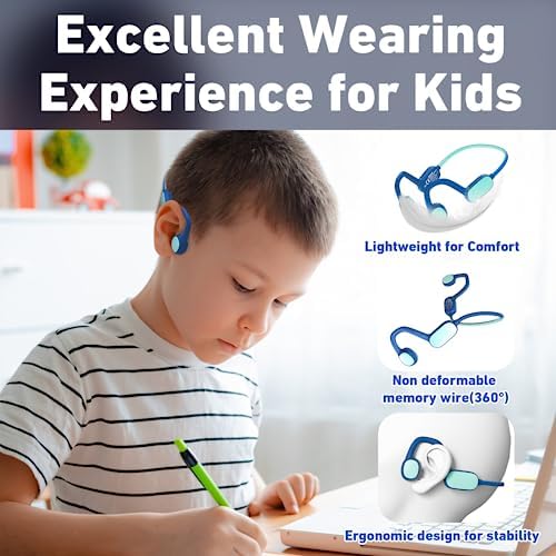 Revolutionary Bluetooth 5.2 Kids Headphones – Safe 85 d B Volume Limiting with Open Ear Design, IPX5 Waterproof for All Adventures, 20 Hours Playtime, Superior Stereo Sound with Built-in Mic – Perfect for School & Playtime in Chic Pink