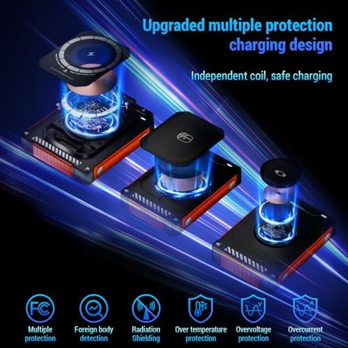 Versatile 3-in-1 Travel Wireless Charging Station – Fast 30 W Apple-Compatible Charger for i Phone 16/15/14/13/12 Pro Max, Watch Series 10/9/8/7/6/5/4/3/Ultra & Air Pods Pro – Compact Detachable Design for Home & On-the-Go Convenience