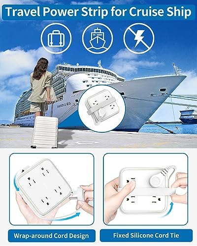 Maximize Connectivity with NTONPOWER 8-Outlet Flat Extension Cord & 3 USB Ports – 6 FT Wall-Mounted Power Strip for Home, Office, and Dorm Use – Space-Saving Design with Surge Protection and High-Speed Charging for All Your Devices